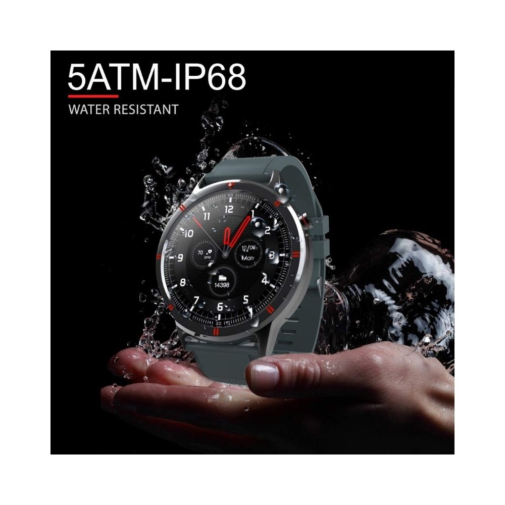 AQFIT W15 Fitness Smartwatch Activity Tracker,  Waterproof, for Men and Women (Grey)
