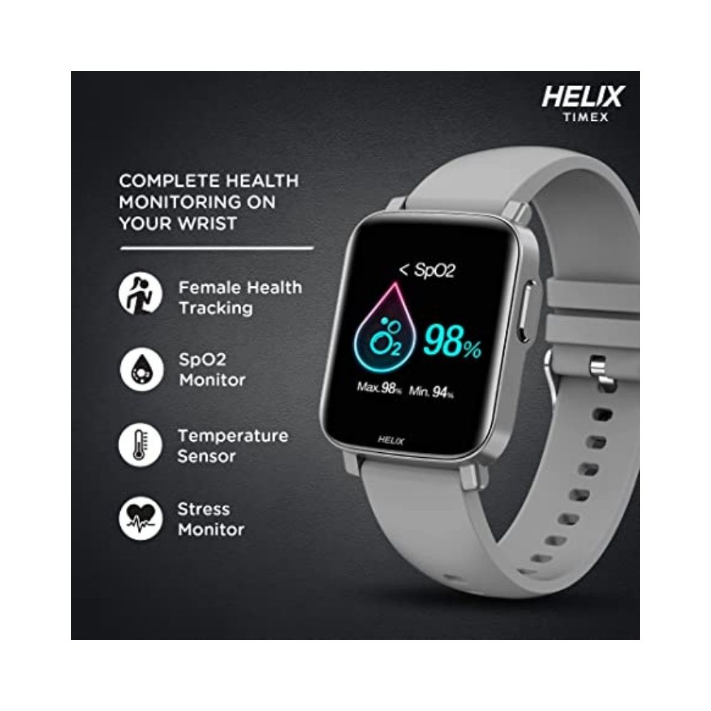 Helix TIMEX METALFIT 2.0 smartwatch with Bluetooth calling (Grey)