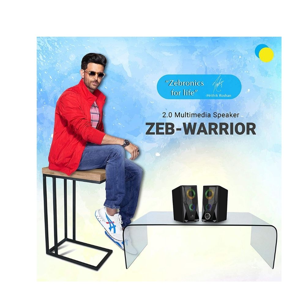 Zebronics Zeb-Warrior 10 W Laptop/Desktop Speaker  (Black, 2.0 Channel)