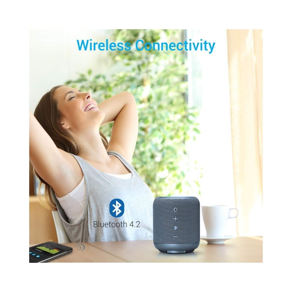 Portronics Sound Drum Wireless POR-547 Bluetooth 4.2 Stereo Speaker with FM, USB Music (Blue)