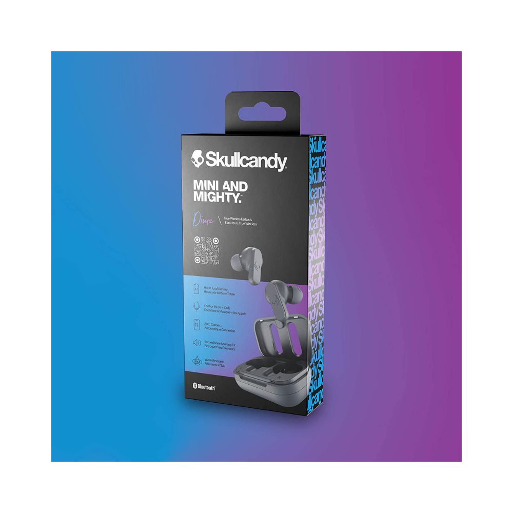 Skullcandy Dime Bluetooth Truly Wireless In Ear Earbuds With Mic-(Chill Grey)
