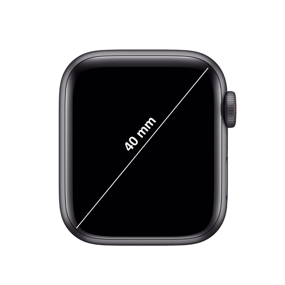 Apple Watch SE GPS MKQ13HN/A 40 mm Aluminium Case  (Grey Strap, Regular)