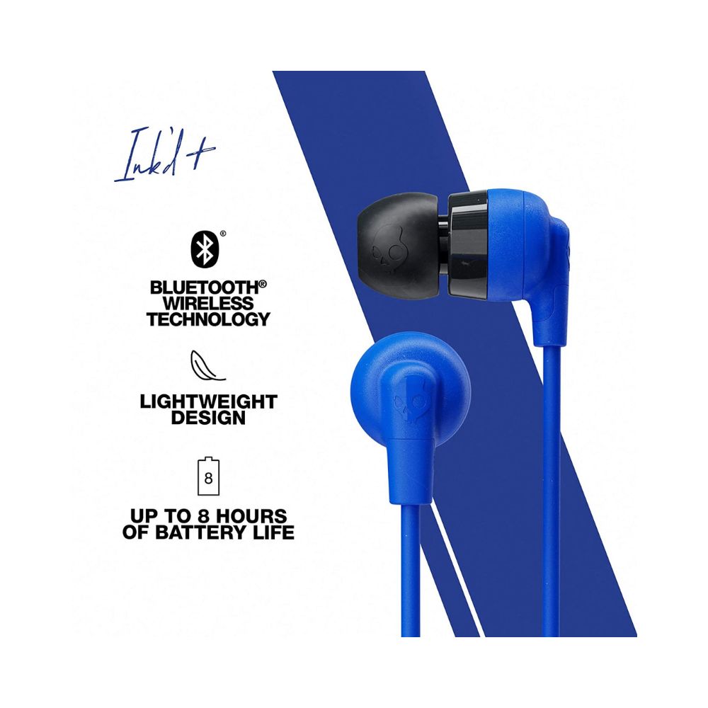 Skullcandy Inkd Plus Wireless in-Earphone with Mic-(Cobatt/Blue)