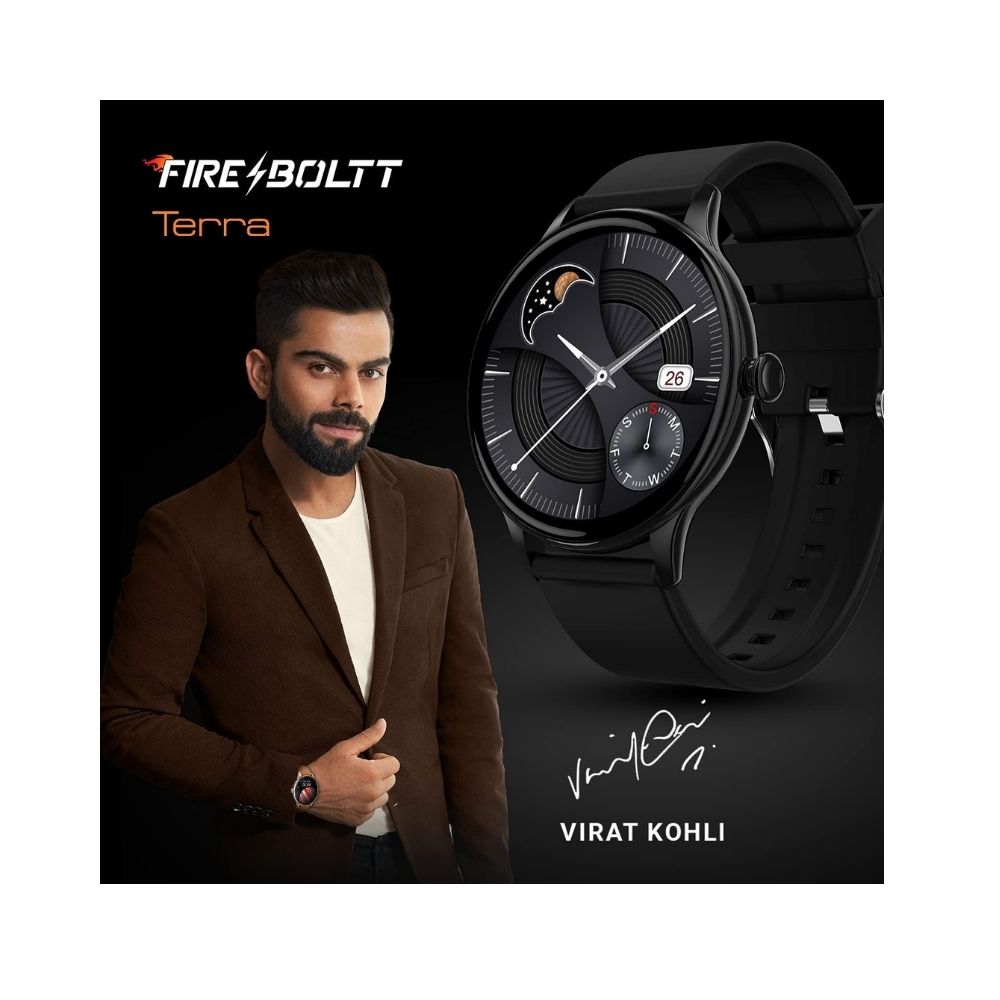 Fire-Boltt Terra AMOLED Always ON 390*390 Pixel Full Touch Screen, Spo2 & Heart Rate Monitoring Smartwatch(‎BSW019)