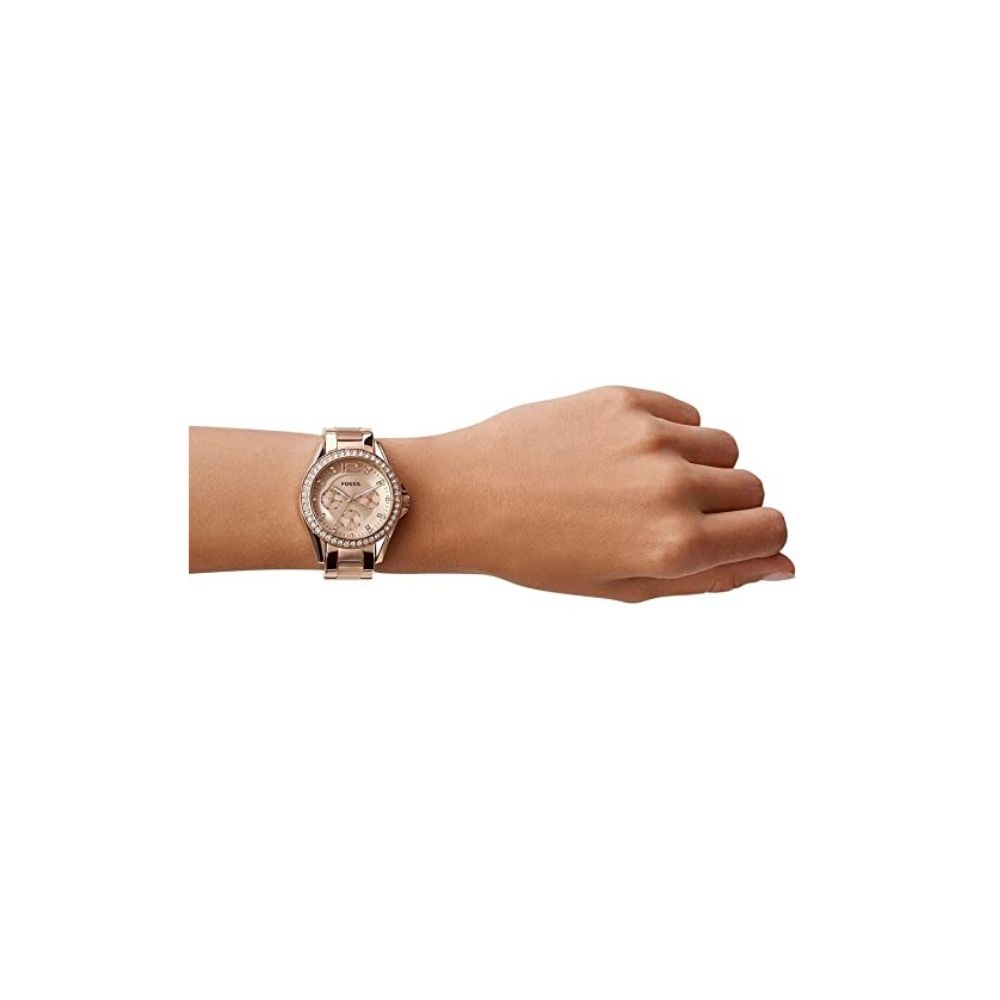 Fossil Riley Analog Rose Gold Dial Women's Watch - ES2811