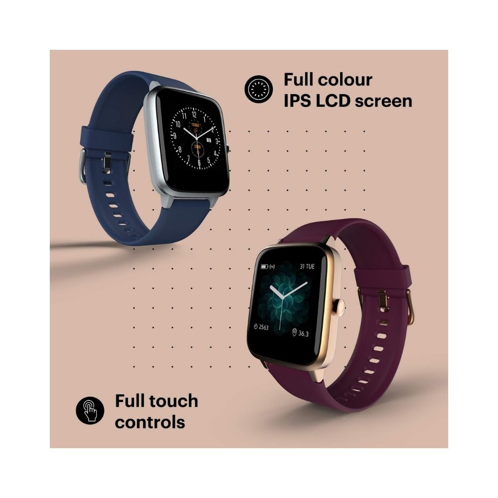 Noise ColorFit Pro 2 Full Touch Control Smart Watch (Deep Wine)