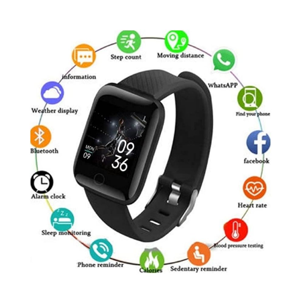 SHOPTOSHOP Smart Band Fitness Tracker Watch Heart Rate with Activity Tracker