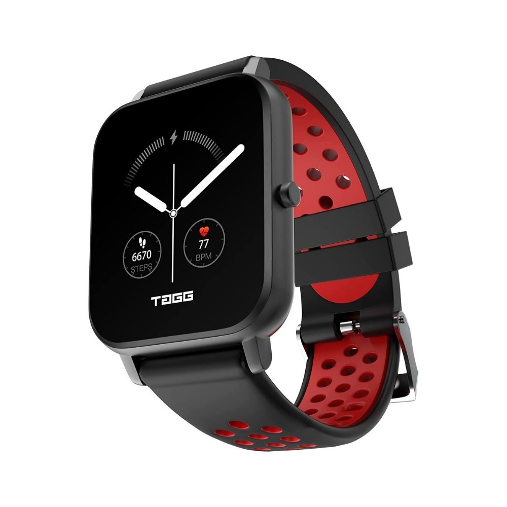 TAGG Verve Sense Smartwatch with 1.70'' Large Display - Red Black, Standard