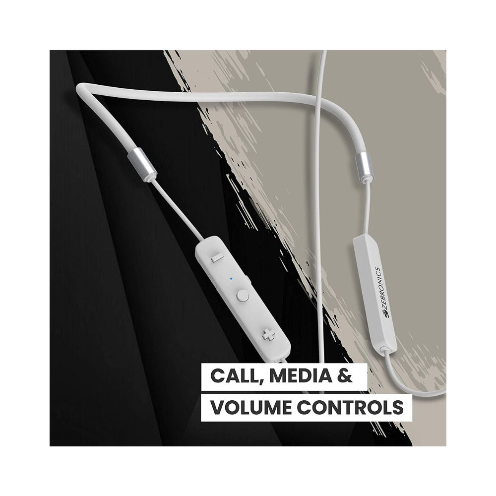 Zebronics Zeb Yoga 101 (Black) Wireless Neckband Earphone with 10mm Neodymium Driver-(Grey)