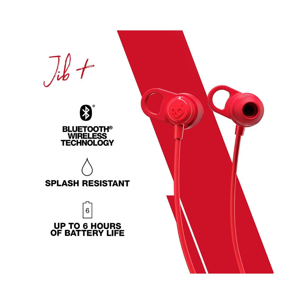 Skullcandy Jib Plus Wireless in-Earphone with Mic-(Red-S2JPW-M010)