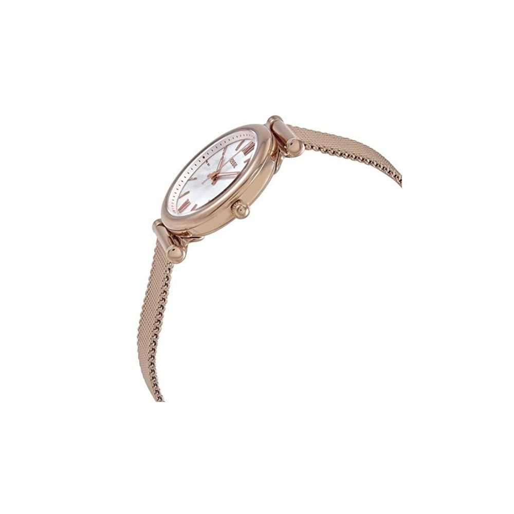 Fossil Carlie Analog White Dial Women's Watch - ES4433