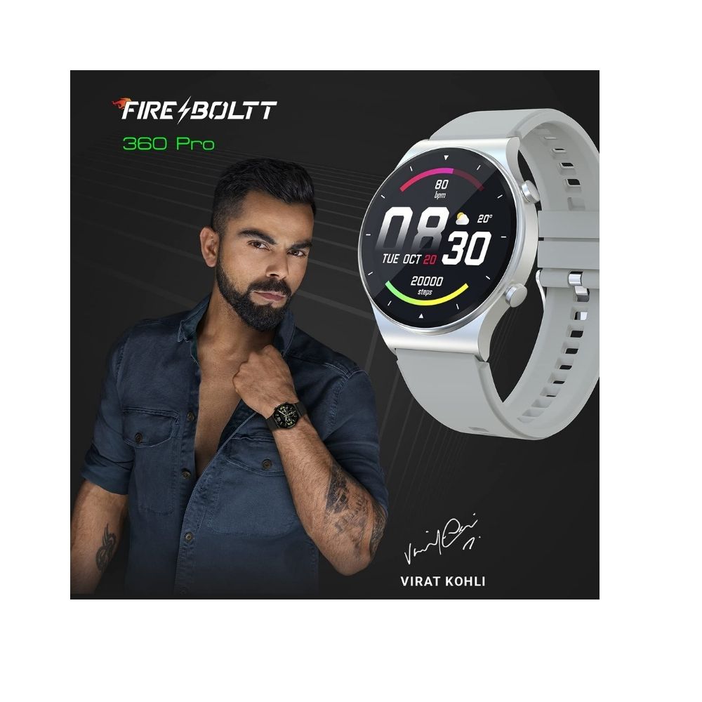 Fire-Boltt 360 Pro Bluetooth Calling  Smart Watch Silver (BSW017)