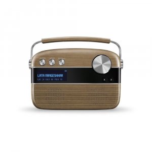 Saregama Carvaan Hindi - Portable Music Player with 5000 Preloaded Songs, FM/BT/AUXM, (Walnut Brown) - Without App