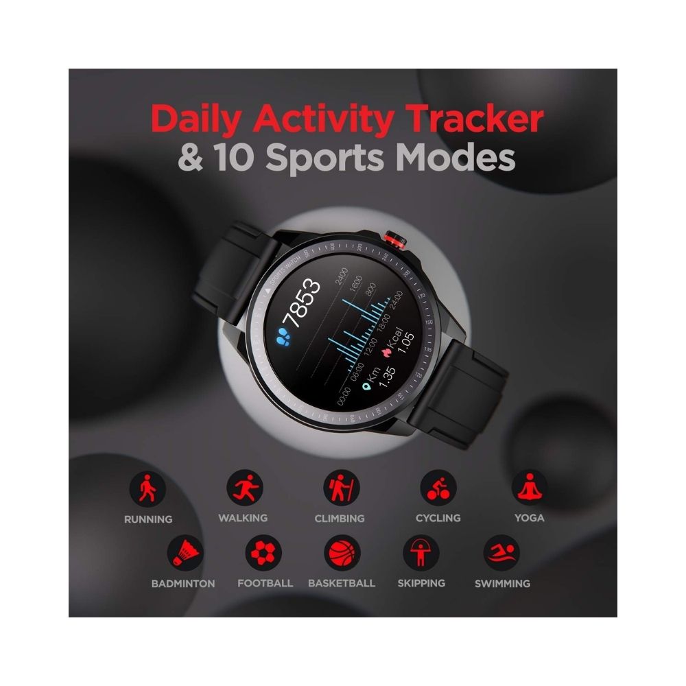 boAt Flash Edition Smartwatch with Activity Tracker (Lightning Black)