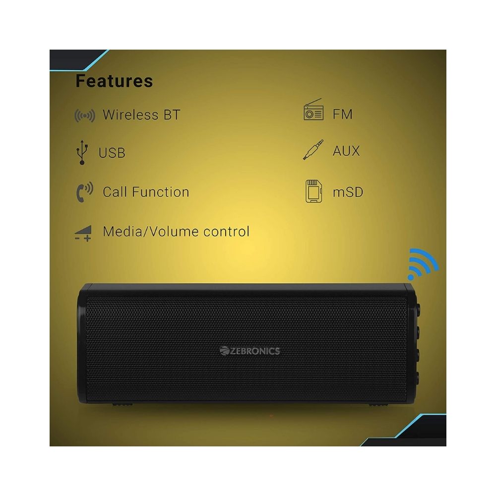 Zebronics ZEB-VITA Wireless Bluetooth 10W Portable Bar Speaker (Black)