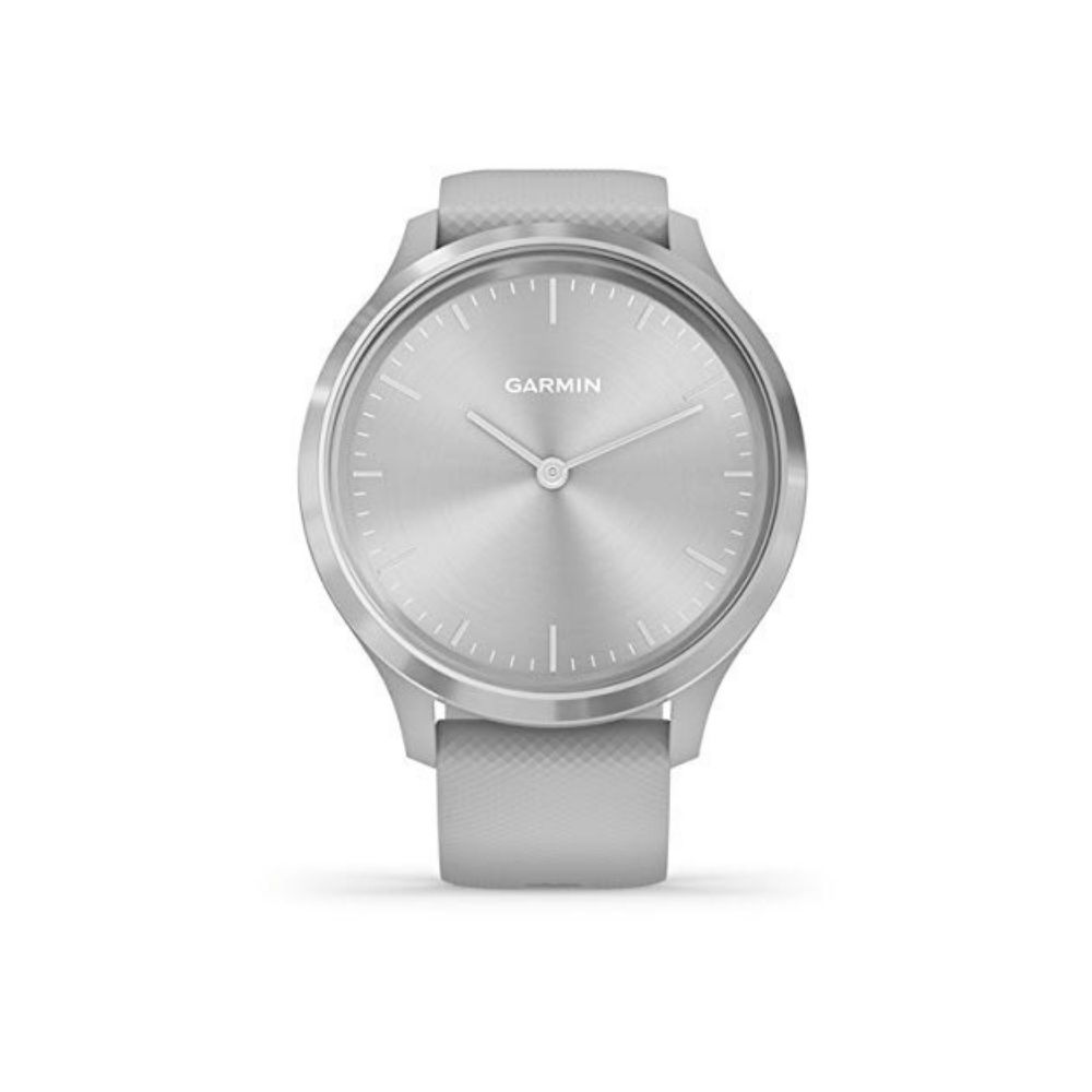 Garmin vívomove 3, Hybrid Smartwatch with Real Watch Hands and Hidden Touchscreen Display, Silver with Gray Case and Band