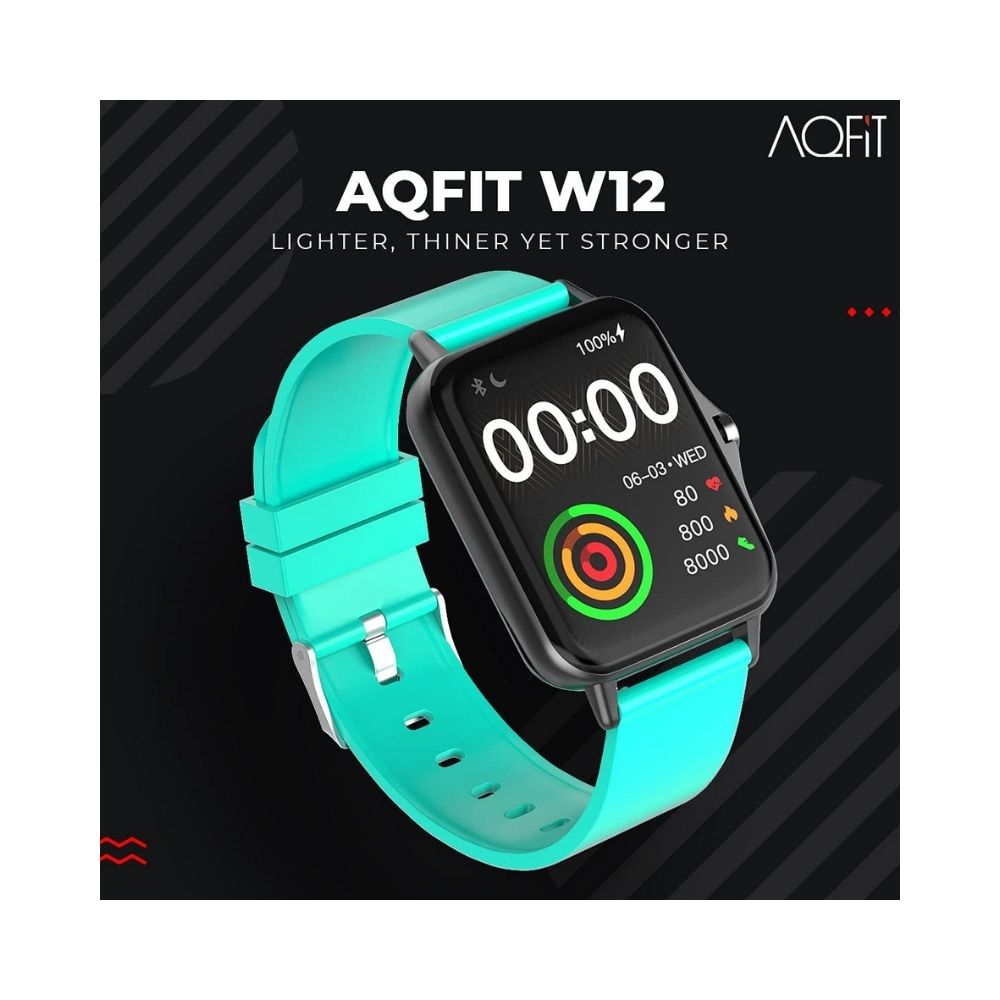 AQFIT W12 Smartwatch IP68 Water Resistant  for Men and Women(Green)