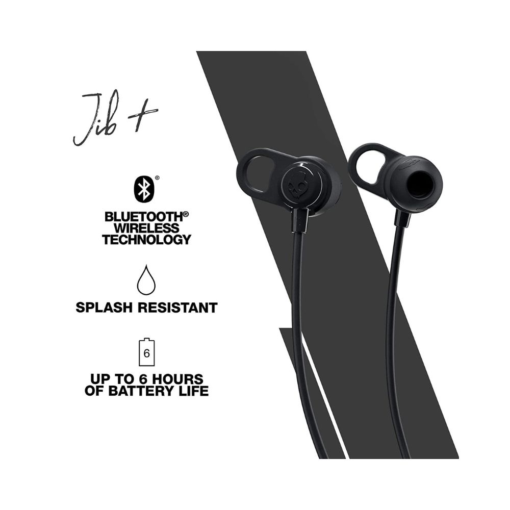 Skullcandy Jib Plus Wireless in-Earphone with Mic-(Black-S2JPW-M003)
