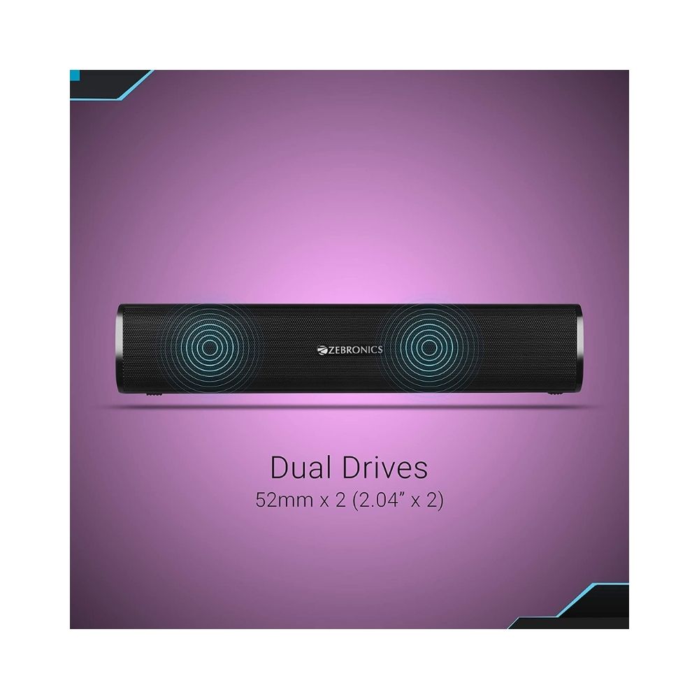 Zebronics Zeb-Vita Plus 16 W Bluetooth Laptop/Desktop Speaker (Black, Stereo Channel)