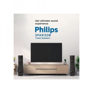 Philips SPA9120B/94 120 W Bluetooth Tower Speaker (Black, 2.0 Channel)