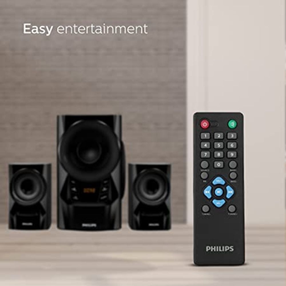 Philips Audio IN-MMS6080B/94 2.1 Channel 60W Multimedia Bluetooth Speakers (Black)