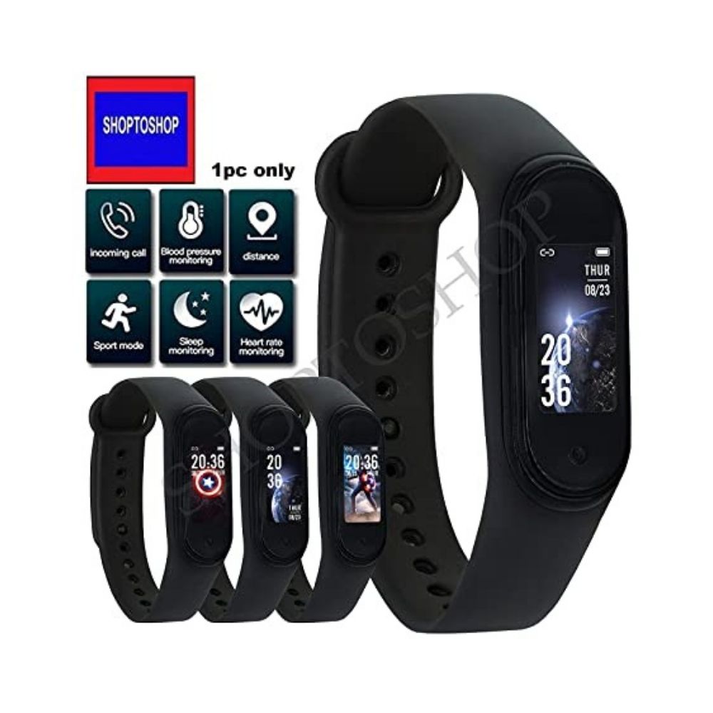 SHOPTOSHOP Smart Band 2.3 – Fitness Band, Activity Tracker, Men’s and Women’s (Multi)