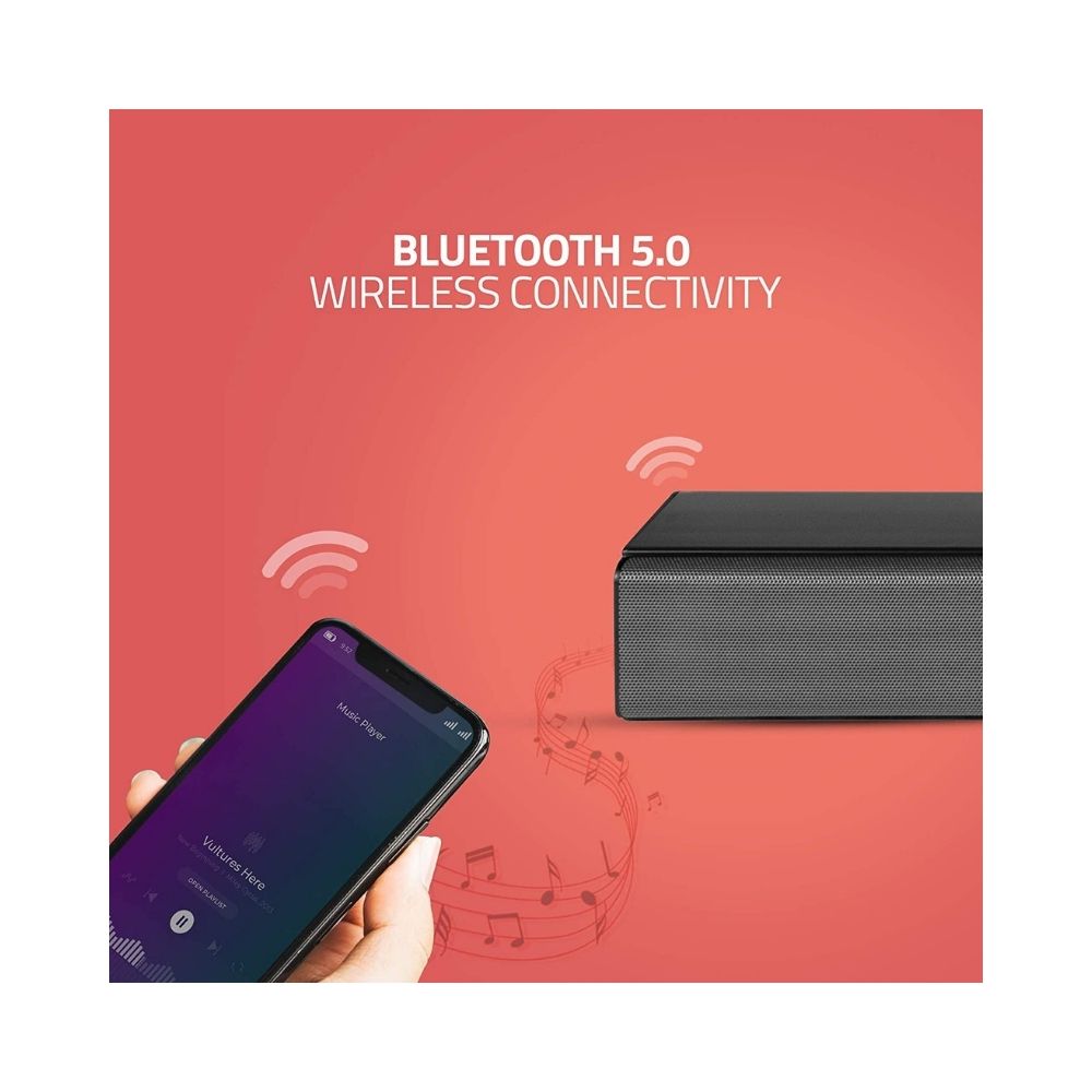 Artis BT-X5 60 Watts 2.0 Channel Wireless Bluetooth 5.0 Home Theatre Soundbar (Black)