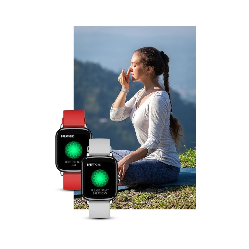 boAt Watch‌ Vertex 1.69 HealthEcosystem Smart Watches (Red  Strap)