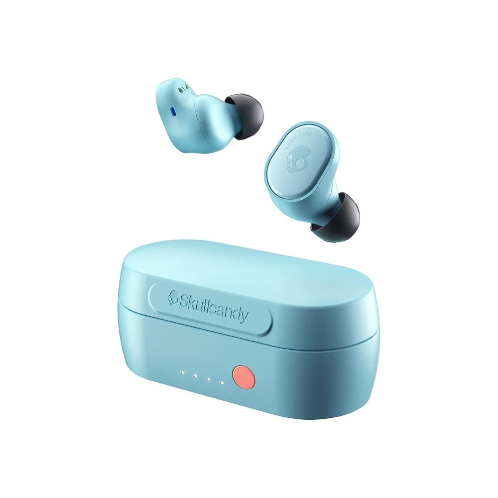Skullcandy Sesh Evo Truly Wireless Bluetooth in Ear Earbuds with Mic-(Bleached Blue)