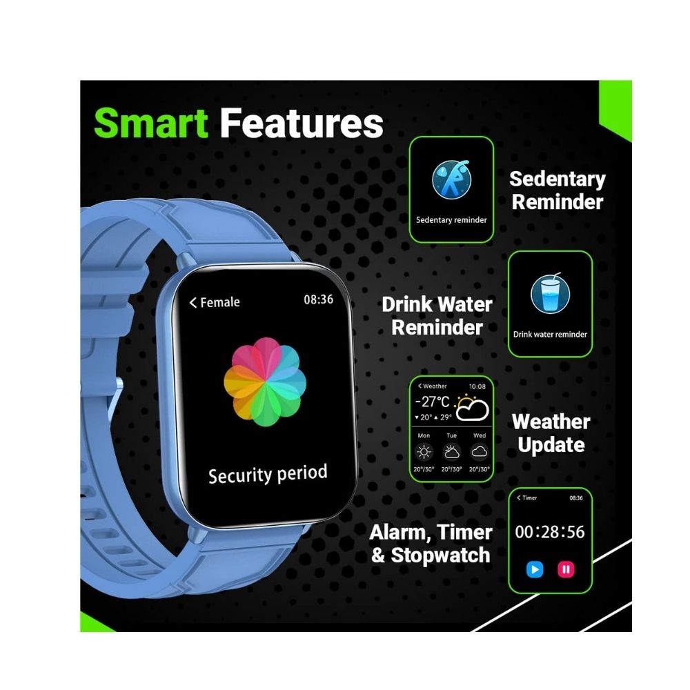 Fire-Boltt Max 1.78“ AMOLED Smart Watch (Light Blue)