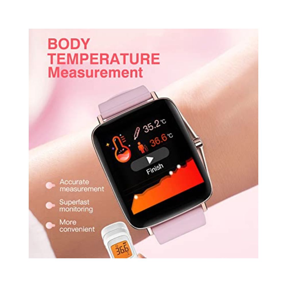 UBON Smart Watch Fitguru 6.0 Smart Watch with 1.69” Full Touch Display For Men - Women, Pink