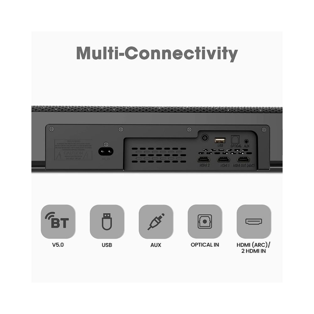 Zebronics Zeb-Juke Bar 3850 Pro 170W Bluetooth, Hdmi, Auxiliary, USB, Optical Soundbar with Dolby Atmos (Black)