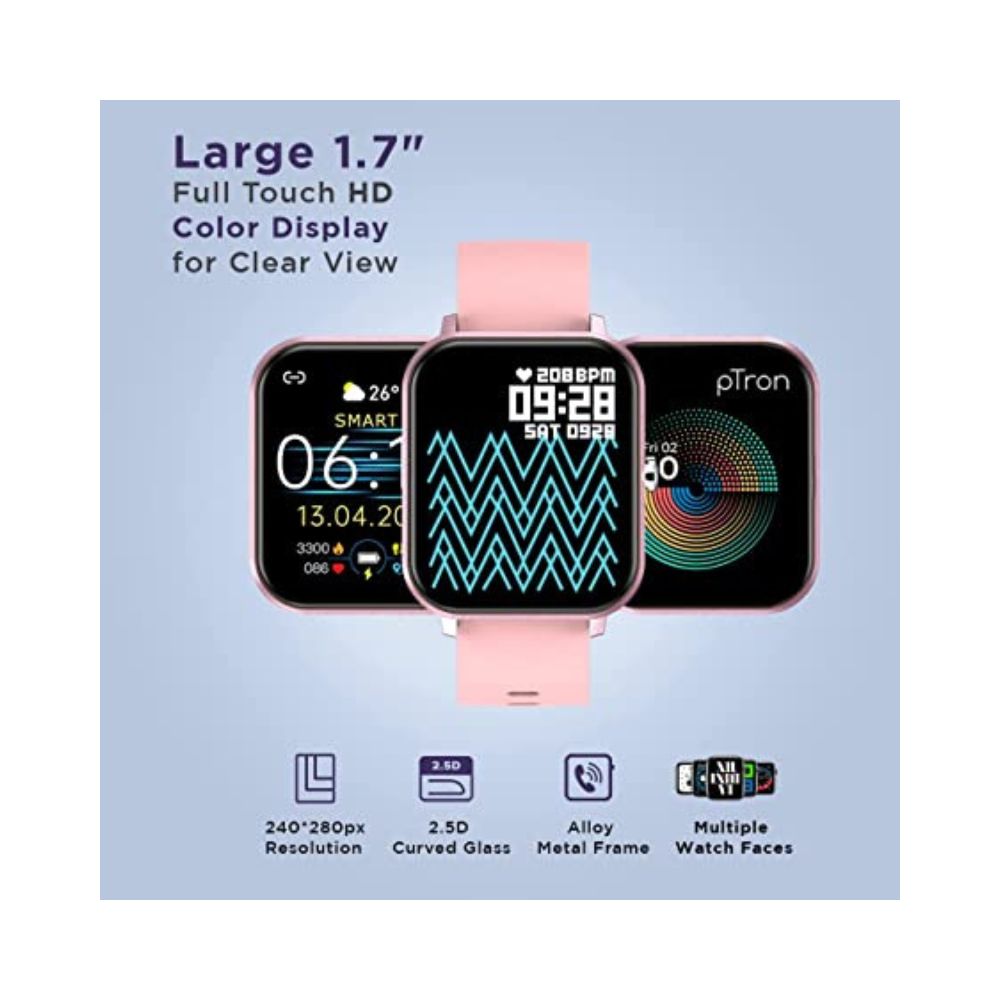 pTron Force X11 Bluetooth Calling Smartwatch with 1.7