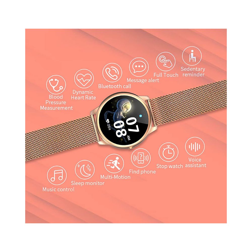 French Connection R7 series Unisex smartwatch with Full Touch screen -  Rose Gold