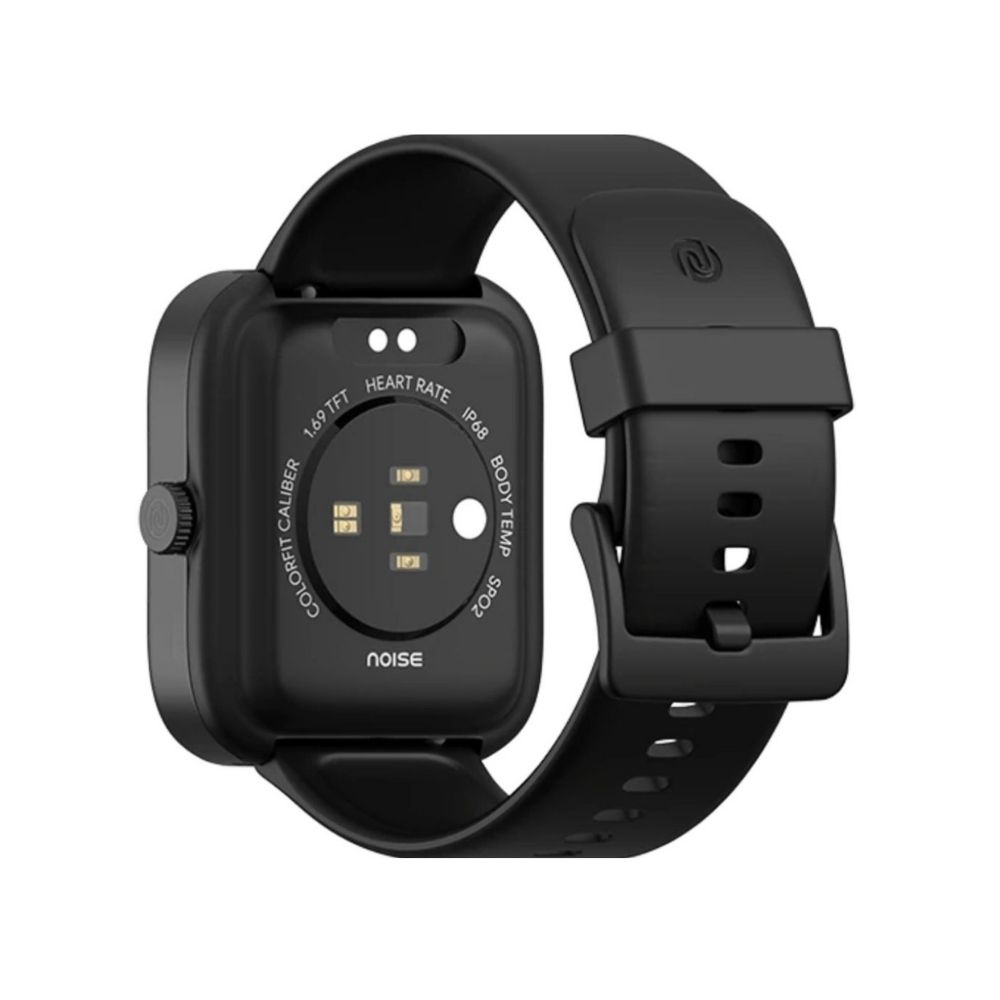 Noise ColorFit Caliber Smartwatch  (Black Strap, Regular)
