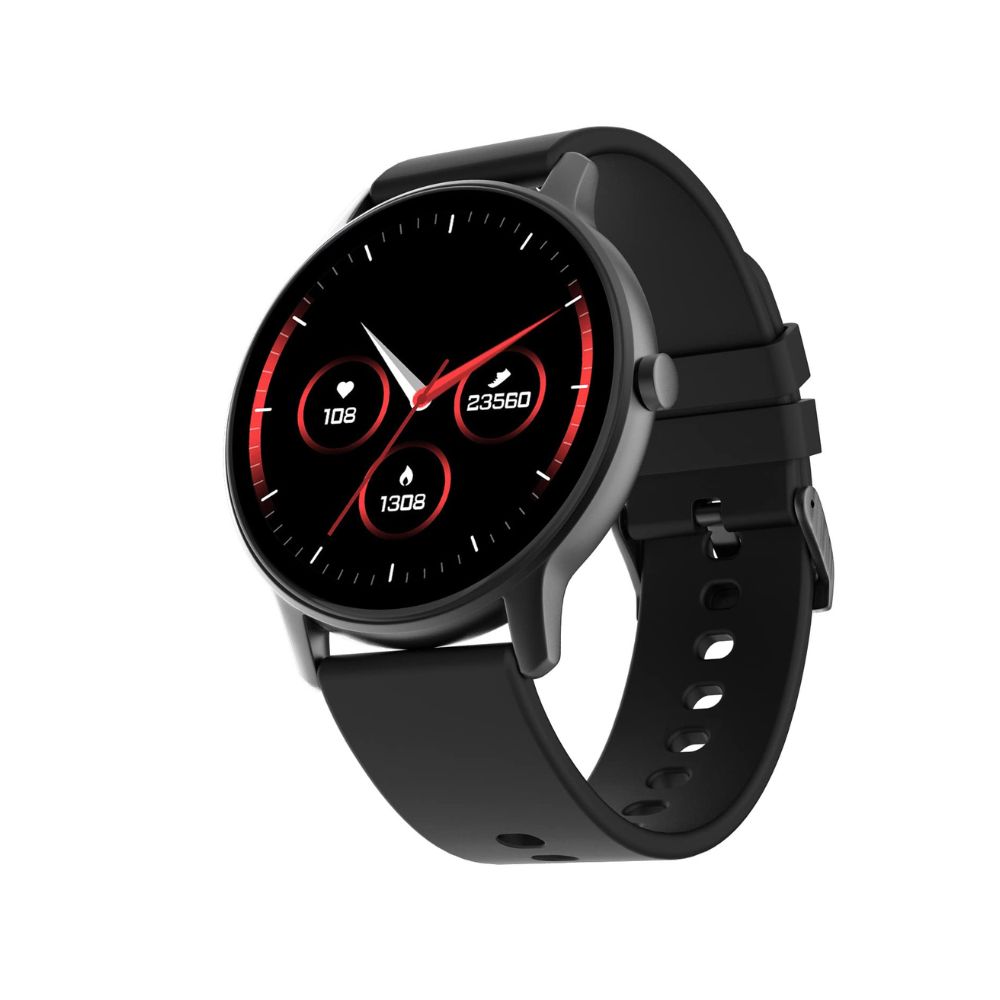 Fire-Boltt Rage Full Touch 1.28” Display & 60 Sports Modes with IP68 Rating Smartwatch, Sp02 Tracking, Over 100 Cloud Based Watch Faces, Black, Free Size (Black)