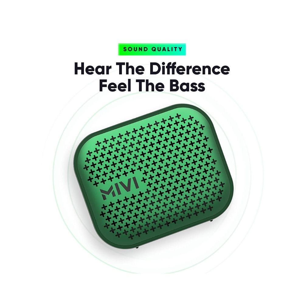 Mivi Roam 2 Wireless Bluetooth Speaker 5W, Portable Speaker with Studio Quality Sound(Green)