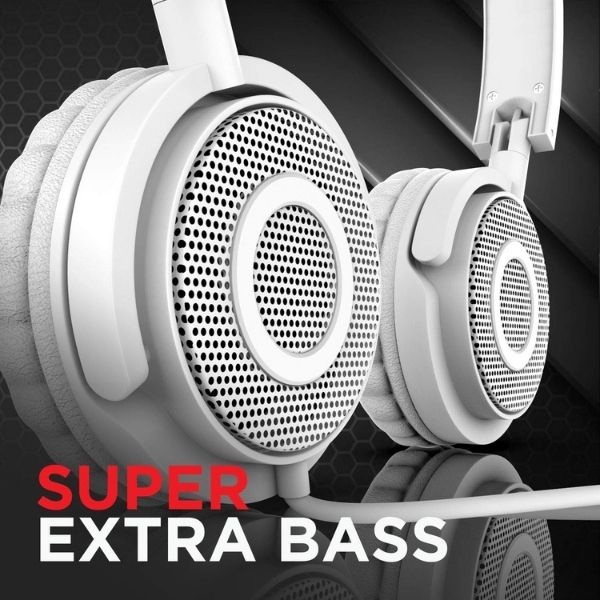 boAt Bassheads 900 Wired On Ear Headphones with Mic (Pearl White)