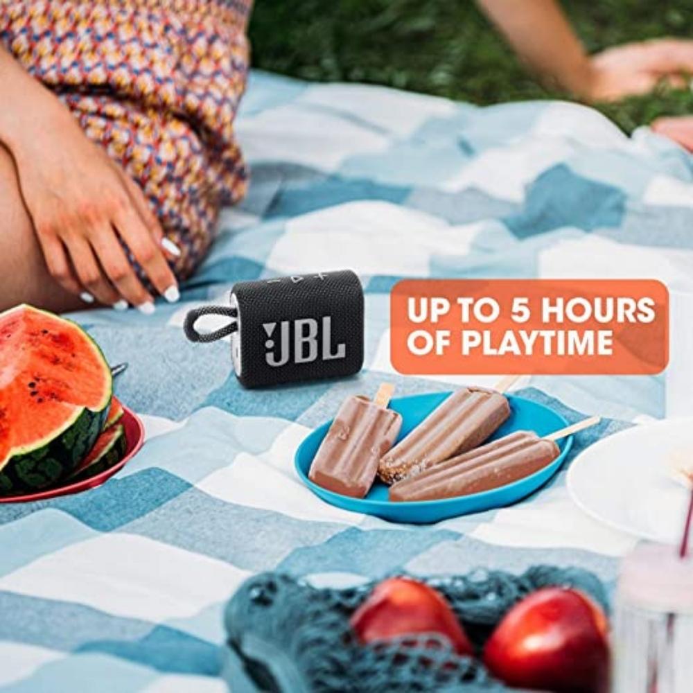 JBL Go 3, Wireless Ultra Portable Bluetooth Speaker,(BLACK)