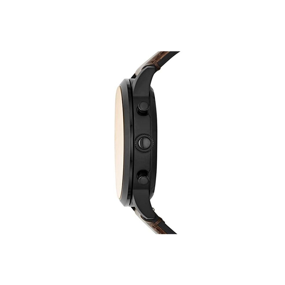 Fossil Collider Hybrid Hr Smartwatch Black Dial Men's Watch (FTW7008, Brown)
