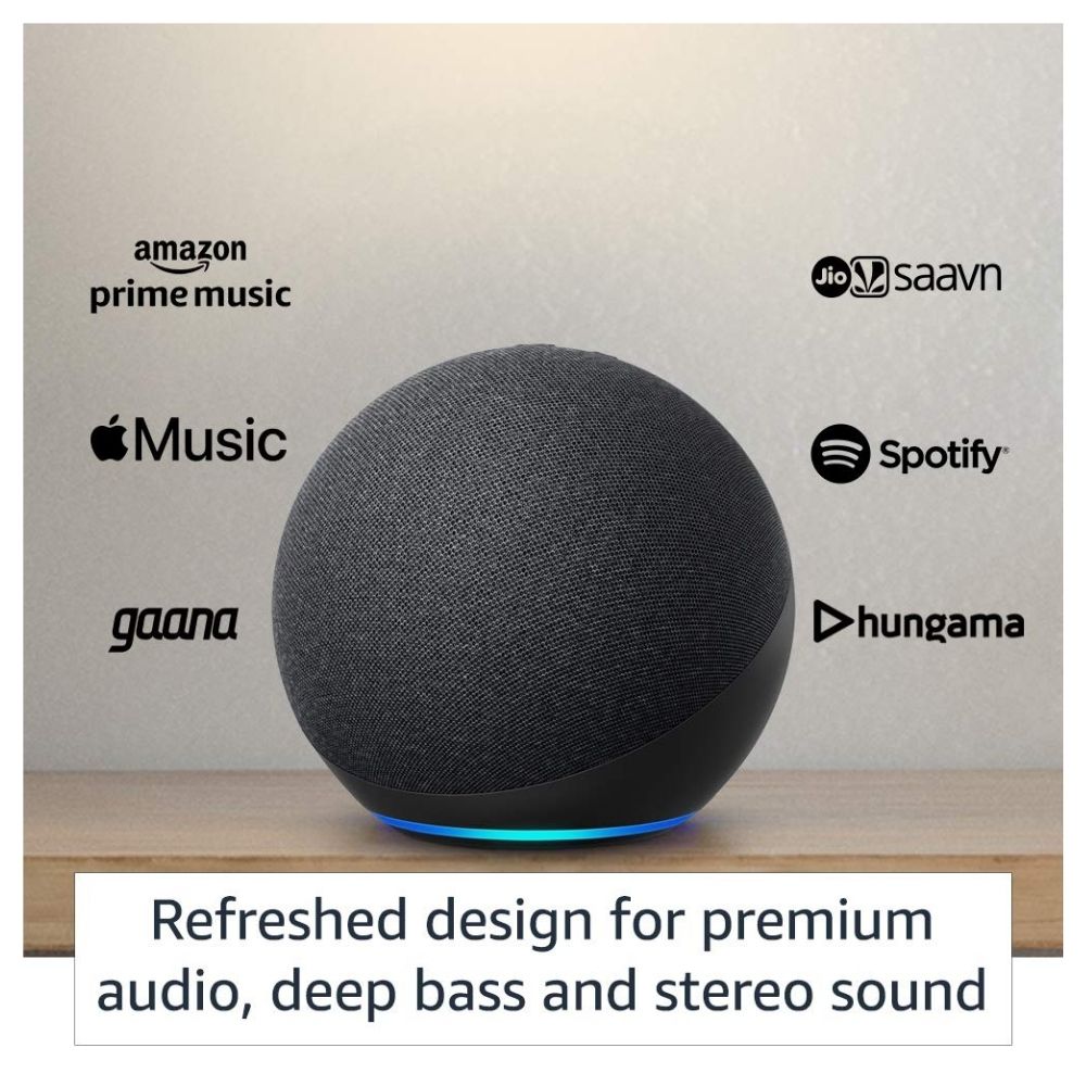 Echo (4th Gen, 2020 release) Premium sound powered by Dolby and Alexa (Black)