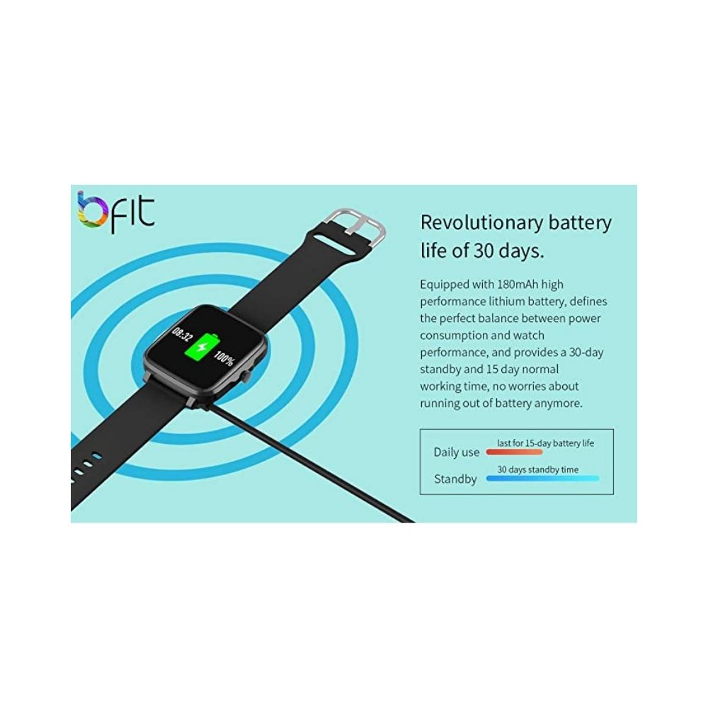 BFIT Gen B1 Touchscreen Unisex Stainless Steel case smartwatch (Blue)