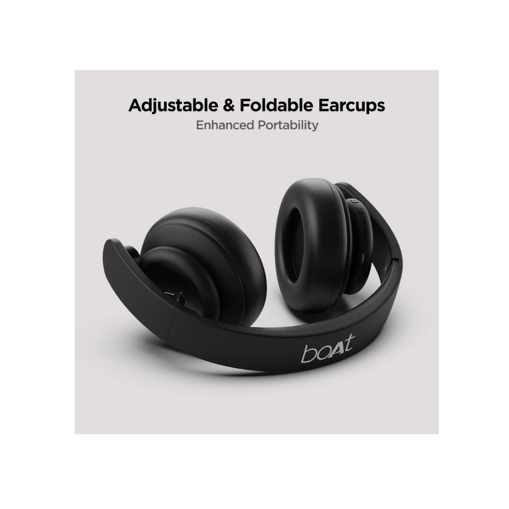 boAt Rockerz 450 Pro On Ear Bluetooth Headphone (Luscious Black)
