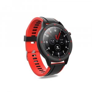 AQFIT W15 Fitness Smartwatch Activity Tracker, Waterproof,  for Men and Women (Red-Black)