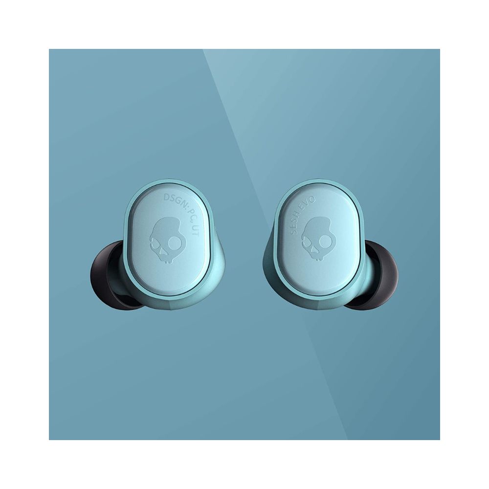 Skullcandy Sesh Evo Truly Wireless Bluetooth in Ear Earbuds with Mic-(Bleached Blue)