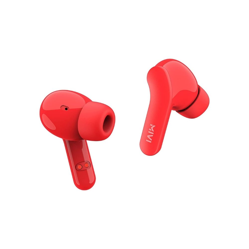 Mivi DuoPods A25 True Wireless Earbuds with 40Hours Battery, 13mm Bass Drivers & Made in India-(Red)