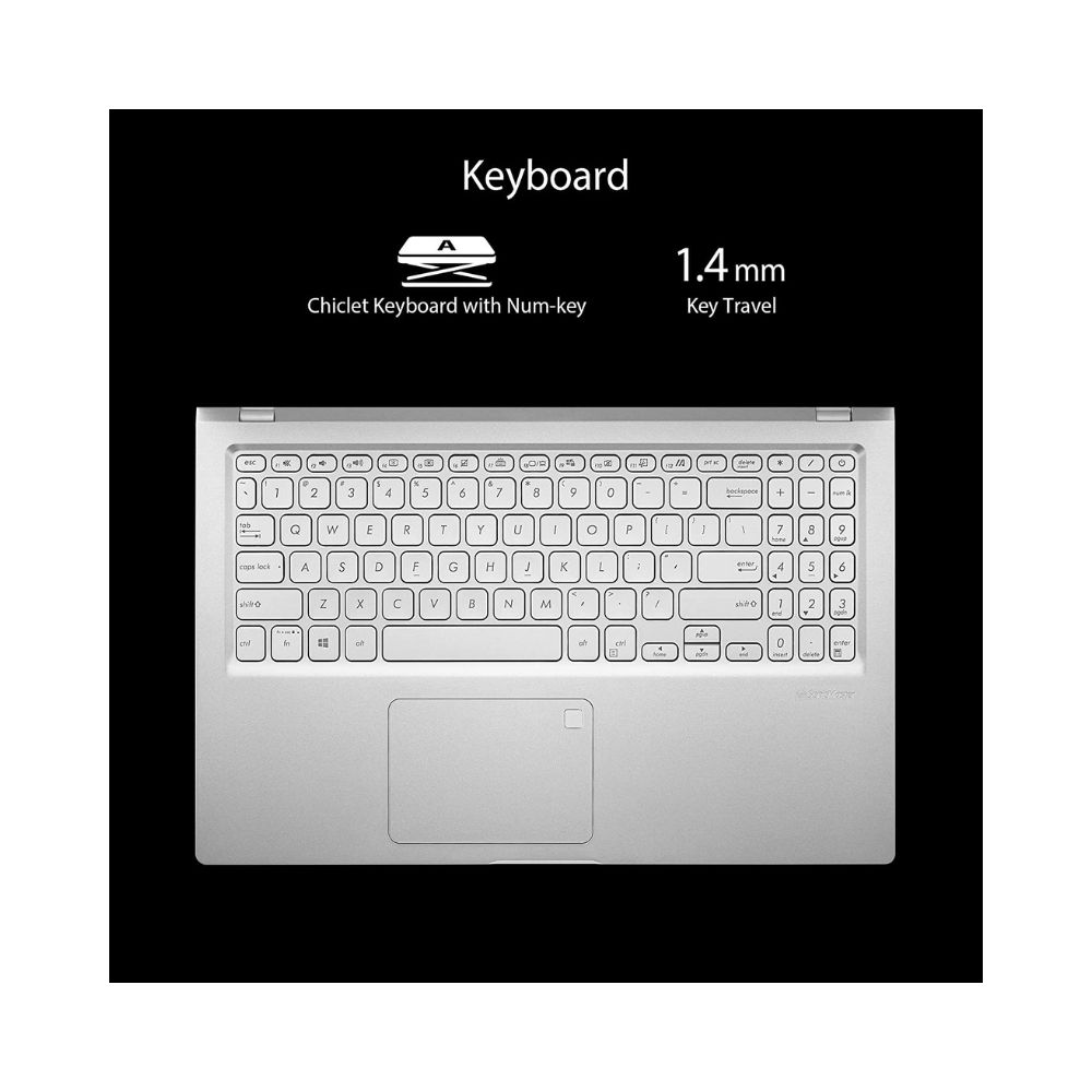 ASUS VivoBook 15 (2022) Core i3 10th Gen - (8 GB/512 GB SSD/Windows 11 Home) X515JA-EJ362WS Thin and Light Laptop  (15.6 inch, Transparent Silver, 1.80 kg, With MS Office)
