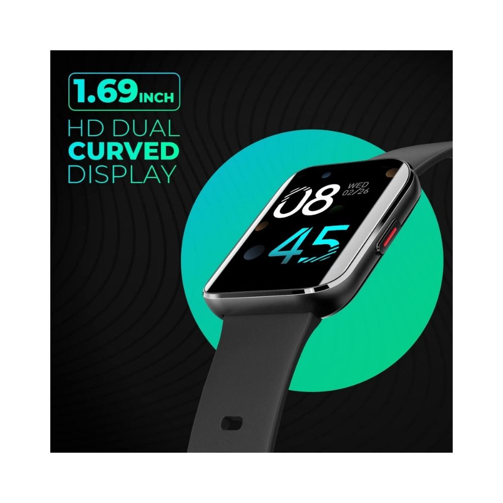 JUST CORSECA STAYFIT J!VE Smart Watch with Dual Curved Screen and IP67 Water Resistant (Mystic Black)
