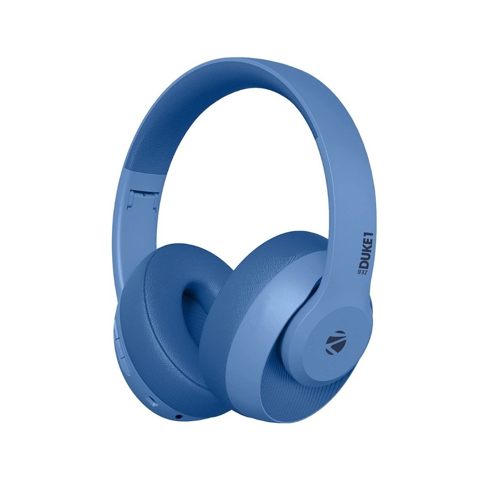 Zebronics Zeb-Duke1 Bluetooth Wireless Over Ear Headphones with Mic-(Blue)
