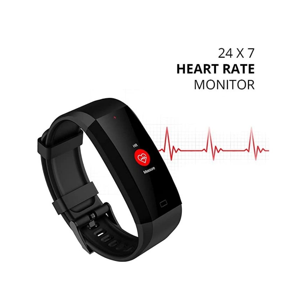 GOQii Vital 4.0 Oximeter Built-in Continuous SpO2, Heart Rate & Body Temperature Monitoring with 3 Months Personal Coaching(Black)